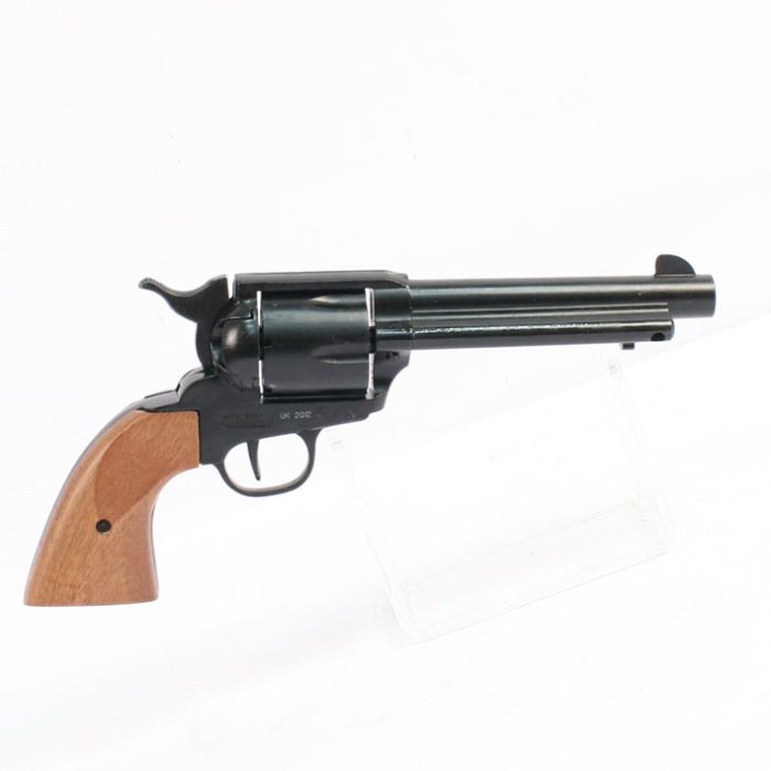 Blank Firing .45 Peacemaker Black Revolver model by Bruni