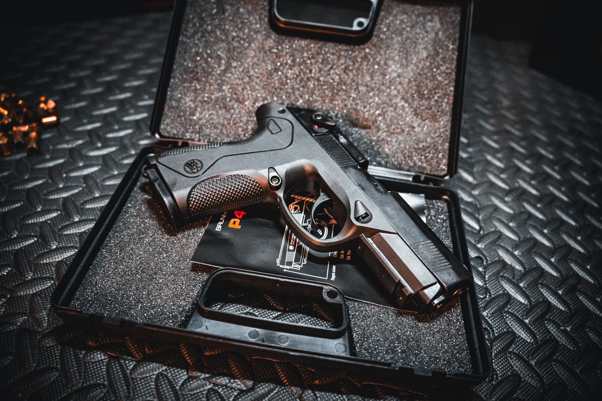 8mm P4 Blank Firing Pistol by Bruni Black