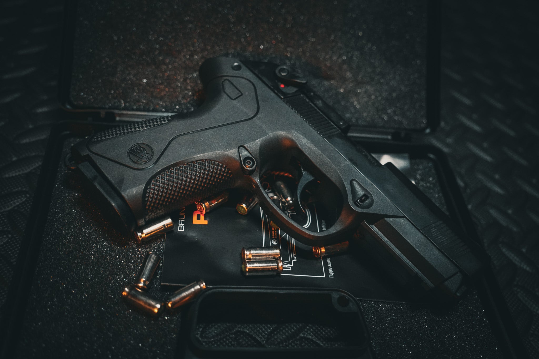 8mm P4 Blank Firing Pistol by Bruni Black
